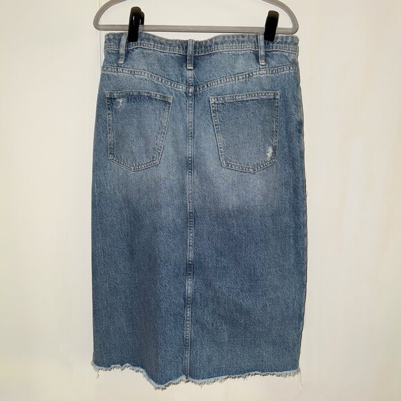 Free People - Mambo Light Wash Denim Midi Skirt (Size 31) - Picture 3 of 5